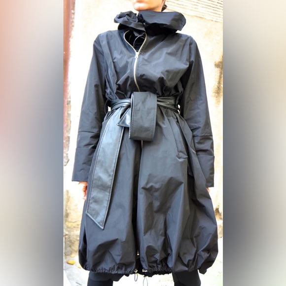 NWOT - Aakasha Hooded Maxi Raincoat Size M - Picture 3 of 16